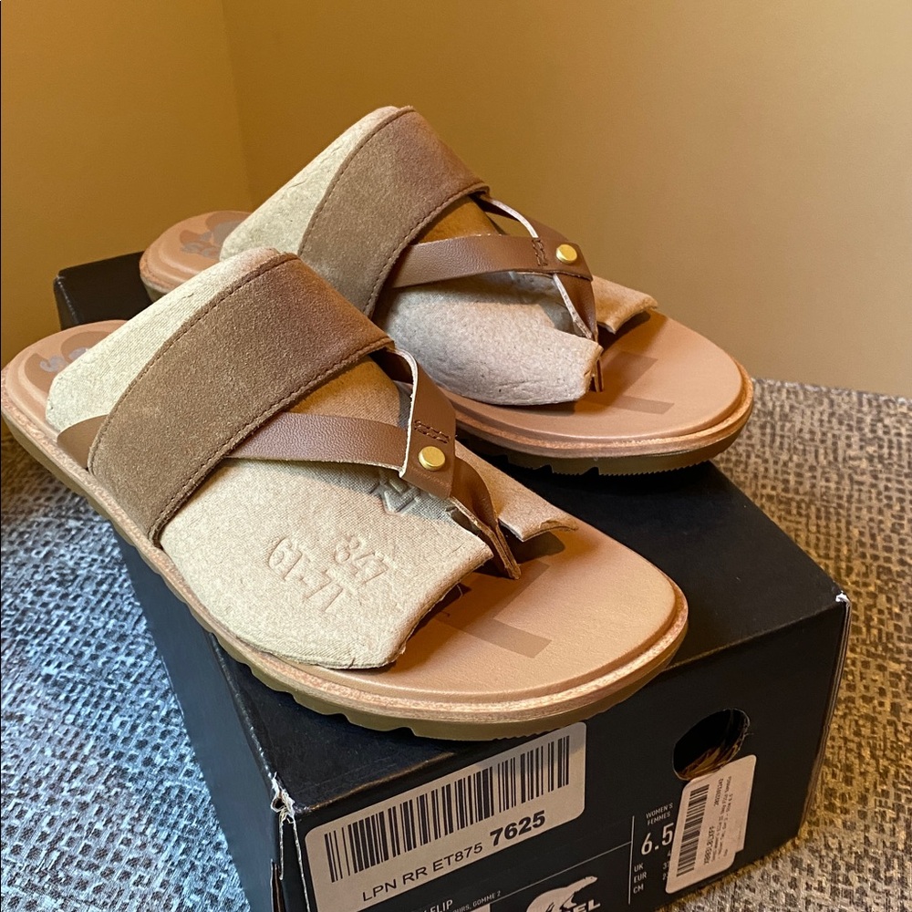 Sorel Ella II Easy Flip 6.5 Velvet Tan & Gum
